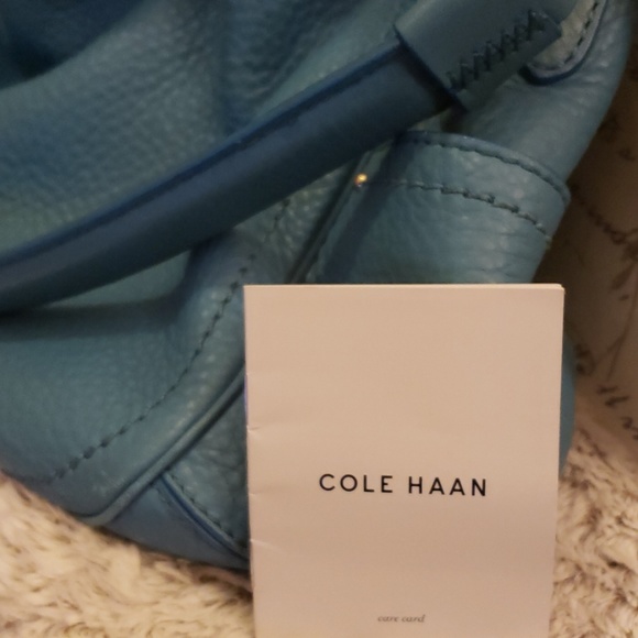 Cole Haan leather drawstring satchel - Picture 5 of 7